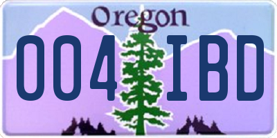 OR license plate 004IBD