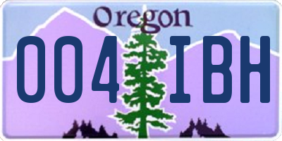 OR license plate 004IBH
