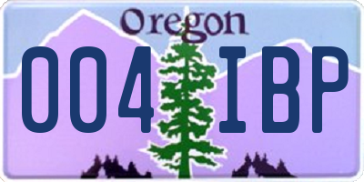 OR license plate 004IBP