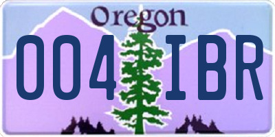 OR license plate 004IBR