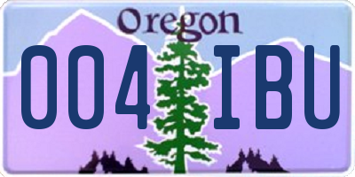 OR license plate 004IBU
