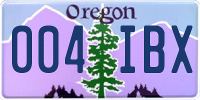 OR license plate 004IBX