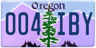 OR license plate 004IBY