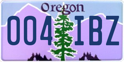 OR license plate 004IBZ