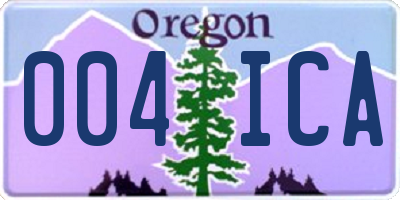 OR license plate 004ICA