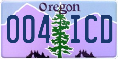 OR license plate 004ICD