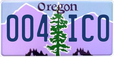 OR license plate 004ICO