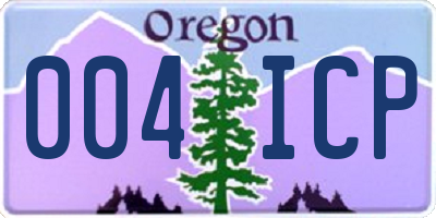OR license plate 004ICP