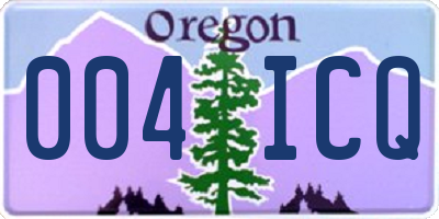 OR license plate 004ICQ