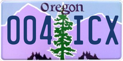 OR license plate 004ICX