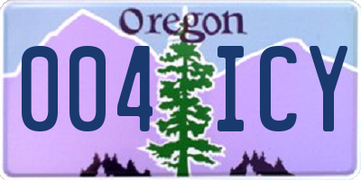 OR license plate 004ICY