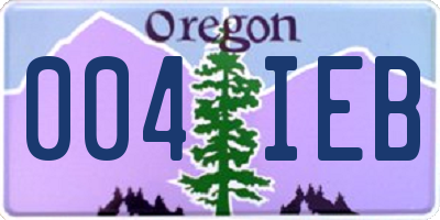 OR license plate 004IEB