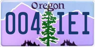 OR license plate 004IEI