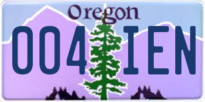 OR license plate 004IEN