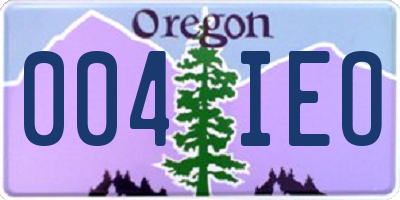 OR license plate 004IEO