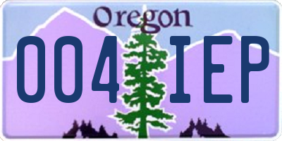 OR license plate 004IEP