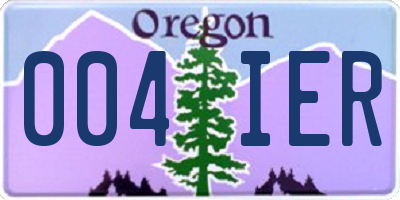 OR license plate 004IER