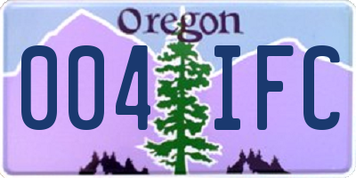OR license plate 004IFC