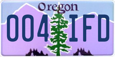 OR license plate 004IFD