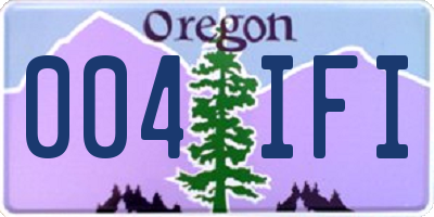 OR license plate 004IFI