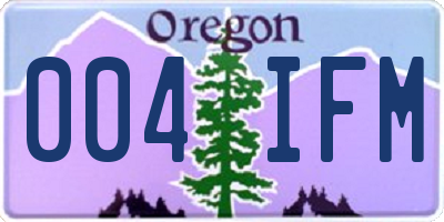 OR license plate 004IFM