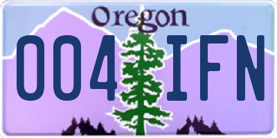 OR license plate 004IFN