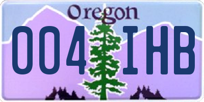 OR license plate 004IHB