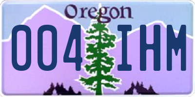 OR license plate 004IHM