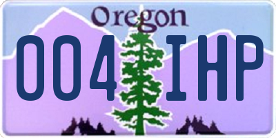 OR license plate 004IHP