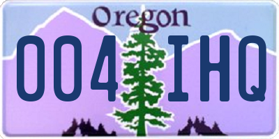 OR license plate 004IHQ