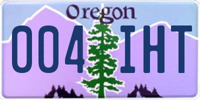 OR license plate 004IHT