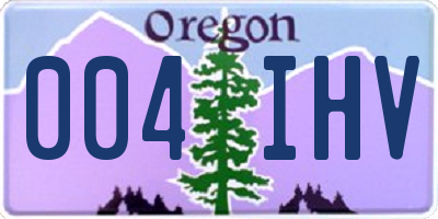 OR license plate 004IHV