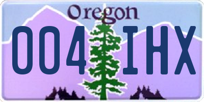 OR license plate 004IHX