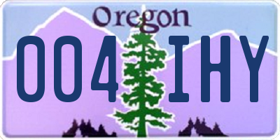 OR license plate 004IHY
