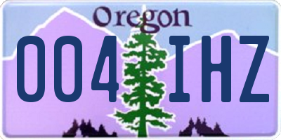 OR license plate 004IHZ