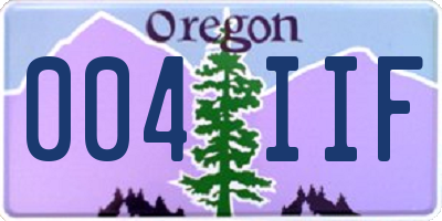 OR license plate 004IIF
