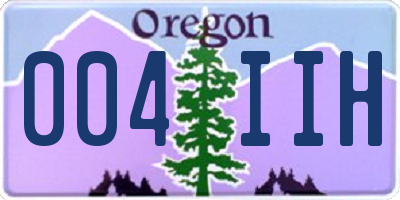 OR license plate 004IIH