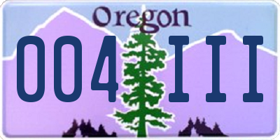 OR license plate 004III