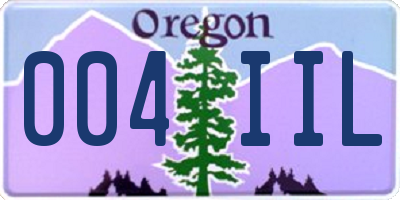 OR license plate 004IIL