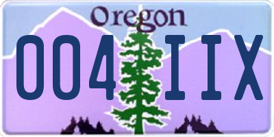 OR license plate 004IIX