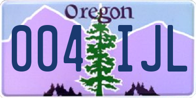 OR license plate 004IJL