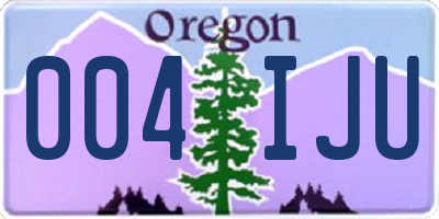 OR license plate 004IJU
