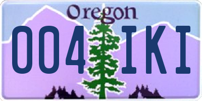OR license plate 004IKI