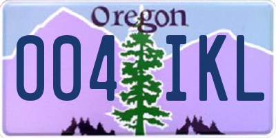 OR license plate 004IKL