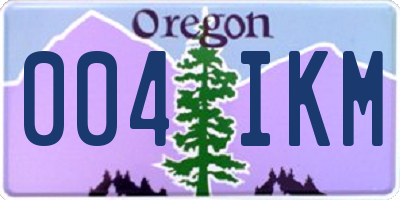 OR license plate 004IKM