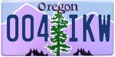 OR license plate 004IKW