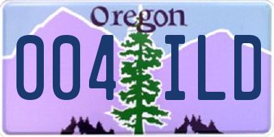OR license plate 004ILD
