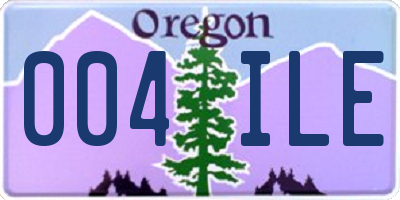 OR license plate 004ILE