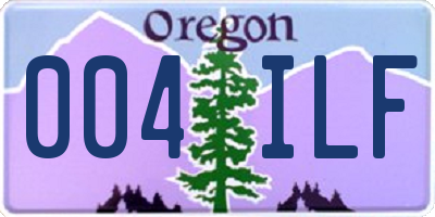 OR license plate 004ILF