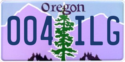OR license plate 004ILG